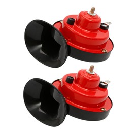 Sosoport 2pcs Dual and Single Tone Electronic Horns for Cars Motorcycles and Trucks Construction Easy to Install for Enhanced Safety and