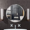 KOHROS Round Beveled Polished Frameless Wall Mirror for Bathroom, Vanity,