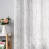 MIULEE Print Grey White Sheer Curtain 2 Panels for Bedroom