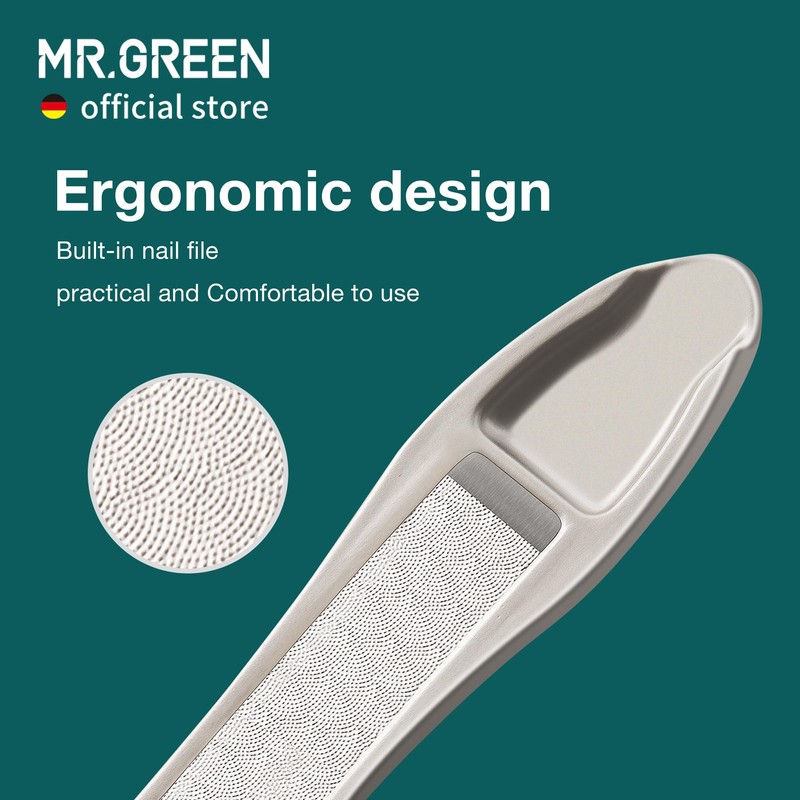 MR.GREEN Nail Clippers Stainless Steel Anti Splash Fingernail Cutter Manicure