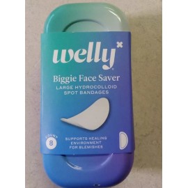 Welly Bandages - Biggie Face Savers, Hydrocolloid Acne Blemish 8 Count