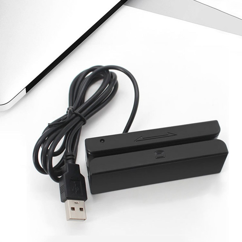 3 Track Magnetic Stripe Card Reader Bidirectional Manual USB Card