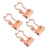 100 Pcs Binder Clips Metal Hollow Cat Shape Rose Gold