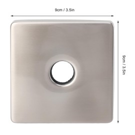 2pcs Square Shower Arm Cover Plate, Stainless Steel Shower Arm Flange Universal Extra Large Shower Arm Plate Shower Head Arm Decorative Escutcheon (Brushed)