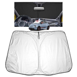 GAFAT Compatible with Fiat Abarth 595 2016-2024 2025 Sun Protection Front Windscreen Inside, Windscreen Parasol, Compatible with Fiat Abarth 595 Accessories
