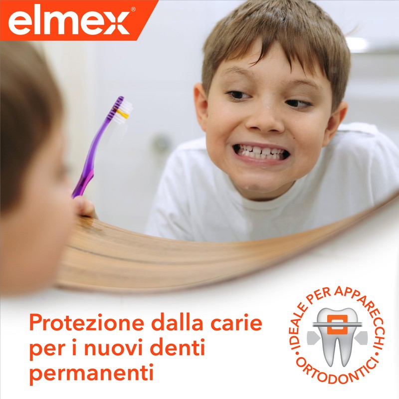 elmex Dentifricio Junior 6-12 Anni per Bambini 4x75ml | con