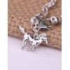 My Shape Silver Tone Horse Wheat Chain Bracelet Gift for