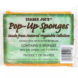 Trader Joes NEW TRADER JOES 12 Pop-Up Sponges Natural Compostable Sponge FREE SHIPPING Great