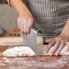 1 Pcs Stainless Steel Pastry Scraper, Metal Dough Scraper Bench