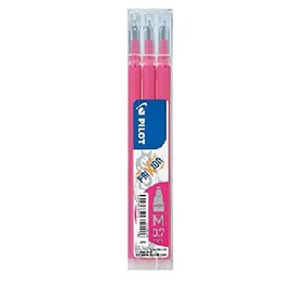 Pilot Refills for Frixion Rollerball 0.7 mm Tip - (Pink, Pack of 3)