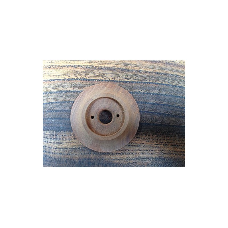 HARD WOOD BACK PLATE (60mm Diam) FOR VICTORIAN/EDWARDIAN DOORS