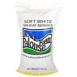 Certified Glyphosate Residue Free Soft White Wheat Berries | 18 LBS | Family Farmed in Washington State | 100% Desiccant Free | Non-GMO Project Verified | 100% Non-Irradiated | Kosher | Field Traced
