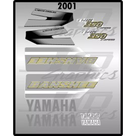 banshee 2001 yamaha banshee full graphics kit decals stickers THICK AND HIGH GLOSS