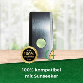 Genisys Stainless Steel Replacement Blade Blades Compatible with Sunseeker V3 X3 X5 X7 Robotic Lawnmower - LongLife - 1-Hole Shatterproof [DIN EN 50636 Tested], Pieces: 30