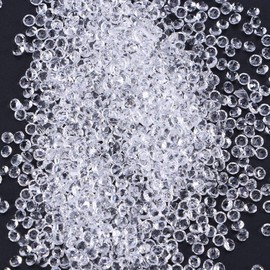 Housoutil 1000pcs Transparent Acrylic Diamonds for Wedding Decorations Party Table Scatter Crystals Craft Rhinestones for Bridal Shower Vase Fillers and Crafts