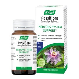 A.Vogel Passiflora Complex 30 Tablets | Supports Relaxation | Extracts of Passion Flower, Valerian Root & Lemon Balm, Magnesium for Nervous System & Zinc to Protect Cells from Oxidative Stress