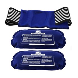 Bolsa de Hielo (Juego de 3 piezas) - Envoltura de Gel Reutilizable para Terapia de Frío y Calor Apoya la Recuperación de Lesiones, Alivia el Dolor Articular y Muscular - Manguito Rotador, Rodillas, Espalda y Más (Juego de 3 piezas - Clásico)