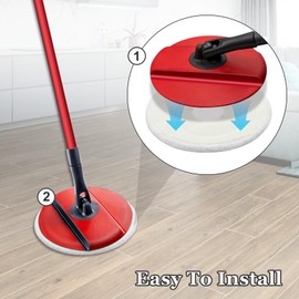 Mop Pads Replacement for Vileda Clean Mop Spin Mop Head Refills, Washable Mop Head Replacement Microfiber for Cleaning Floor