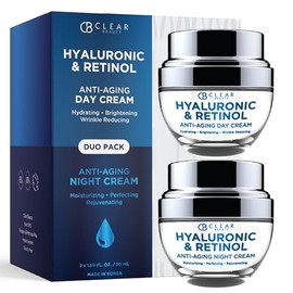 Clear Beauty Set Hidratante Coreano Hialurnico Y Retinol DaNoche - Tratamiento Hidratante E Hidratante De Lneas Finas Y Arrugas - Sin Crueldad -...   