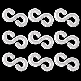 Tegg Loom Band Clips 200 PCS Clear Plastic S Clips Rubber Band Clips for DIY Bracelet Making