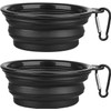 Limpet Collapsible Bowls,Set of 2 Travel Water Bowls for Pets,