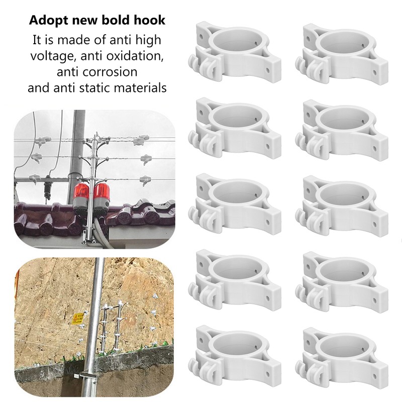 50pcs Electric Fence Insulators Pulse Electric Fence Terminal Rod Insulators