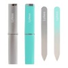 2-Pack Mini Glass Nail File with Case for Natural Nails,2mm
