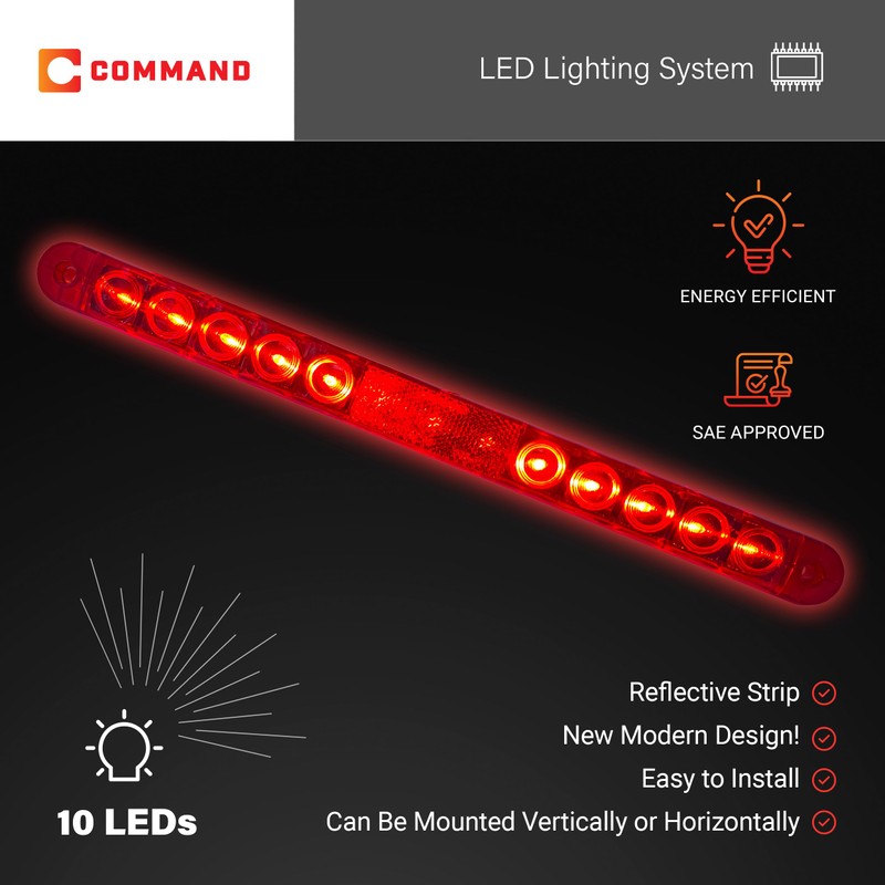 Command Electronics 12V LED Surface Mount Stop, Turn, & Tail