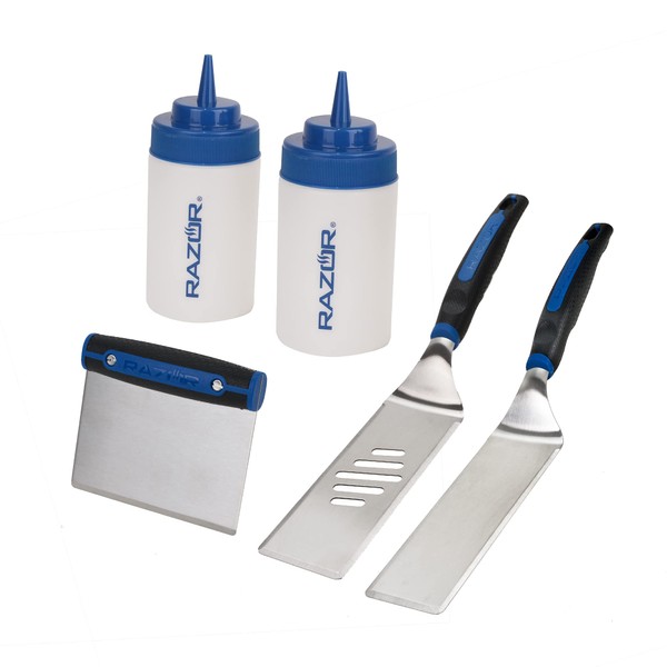 Razor 5 Piece Griddle Kit Tool Set- Includes Steel Chopper,
