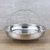 EIKS Stainless Steel Mesh Steamer Basket with Easy Lift Handle