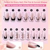 French Gel Nail Tips, 180pcs Medium Coffin Press on Soft