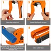 TEYROLESD 1-5/8" Ratchet PVC Pipe Cutter - Heavy-Duty Orange PEX/PVC