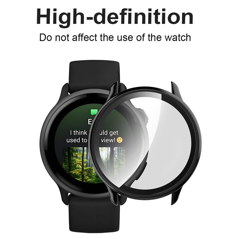 2 Pack Compatible for Garmin Vivoactive 6 Screen Protector Case