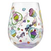 Enesco Designs by Lolita Birthday Cupcakes Hand-Painted Artisan Stemless Wine