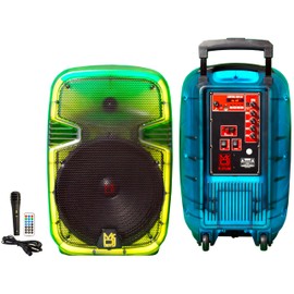 MR DJ PL12FLAME 12" Portable Translucent Bluetooth Speaker