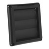 Deflecto Supurr-Vent Louvered Hood, Black - 4" Diameter