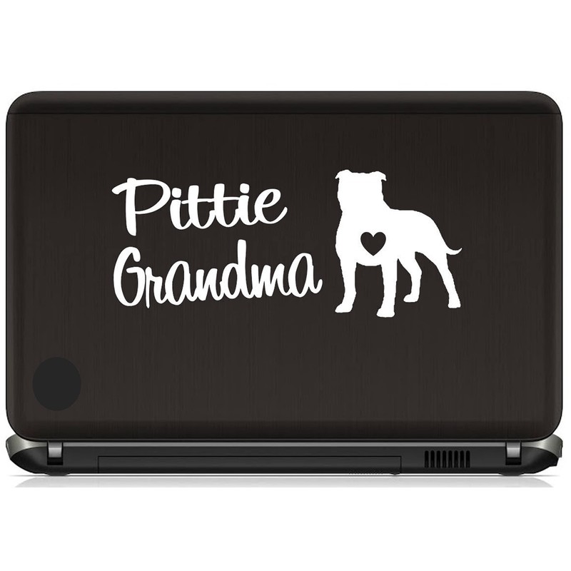 Pittie Grandma Pitbull Decal Sticker for Car Window BG 440