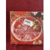 Studio Nova Lovely 5" Studio Nova Poinsettia Glass Holiday Candy
