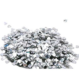 Angel Malone 10g PVC & Hologram Mini Heart Sequins Confetti, Loose Nail Art, Card Making, Scrapbooking, Table Confetti, Valentines Day Wedding Favours (Silver Hologram 3mm)