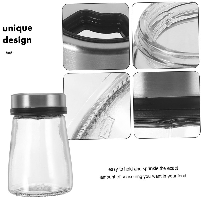 BIUDECO Stainless Steel Salt Pepper Pepper Condiment Jar Dispenser Perfect