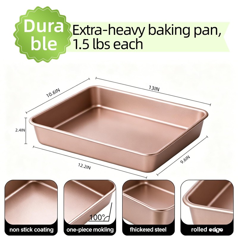 9x13 Inch Aluminum Foil Pans (20 Pack) + Nonstick Pan