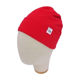 Gorro de jersey para recién nacidos, niños y niñas, con forro de satén sedoso, gorros para niños pequeños, 013 Cott Red, 0-6 Meses