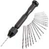 SAHENITEANA Pin Vise Hand Drill Bits Set, 20pcs Mini Twist
