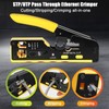 RJ45 Crimp Tool Pass Through Ethernet Crimping Tool for Cat5