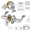 VEVOR Entry Door Locksets with Deadbolt, 5 Pack Satin Nickel