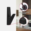 JINTANG Set of 10 Coat Hooks Black Matt Acoustic Panels