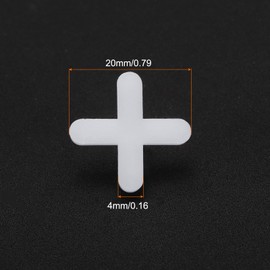 HARFINGTON 100pcs Tile Spacers 4mm Hard Plastic Cross Tiles Leveler Spacer Installation Ceramic Spacing Clips for Wall Floor