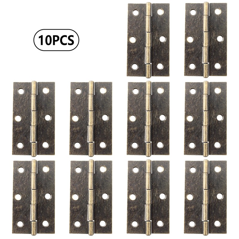 Adyoney 10 Pcs 2.5 Inch Antique Bronze Door Hinge Cabinet