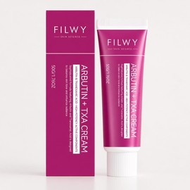 Crema facial FILWY Arbutina + TXA, humectante facial diario, 1.76 oz Crema facial ligera de uso diario con arbutina y ácido tranexámico; textura suave; Tubo de 50 g / 1,76 oz en caja.