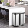 Trash Can, 2 x 8-Gallon Garbage Can for Kitchen, Recycling